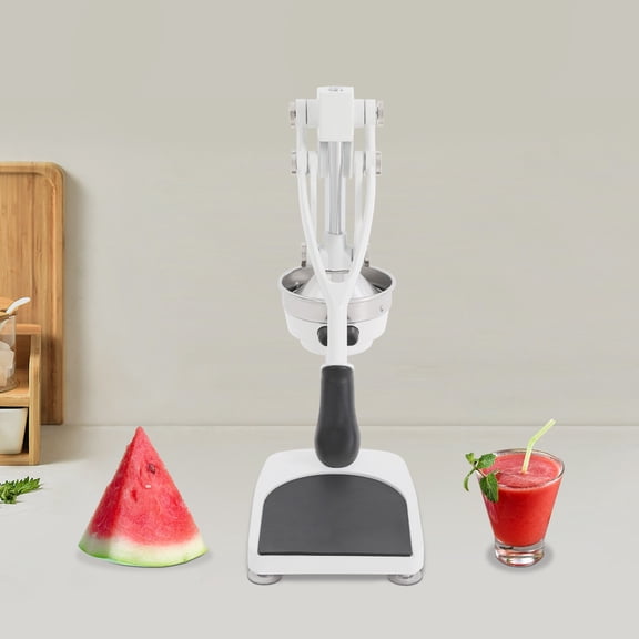 Commercial Manual Juicer, Dual Press Head 304 Stainless Steel Fruit Press - for Oranges, Lemons, Pomegranate, Berries with Filter Bags, Commercial & Home Use, Easy Clean