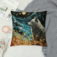 thumbnail image 2 of MLJA  Howling Wolf Throw Pillow Covers Moonlight Wild Wolves Cushion Cases Bohemian Aztec Southwestern Pillow Covers ,Rustic Wildlife Cabin Winter Decorative Pillow Covers for Teens Boys Men, 2 of 5