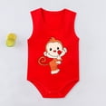 thumbnail image 2 of Emitonse Summer Outfits Baby Girl,Jumpsuit For Girls,Baby Boys Girls Bodysuit Short Sleeve Romper Jumpsuit Outfit Watermelon Red,Size 9-12 Months, 2 of 5