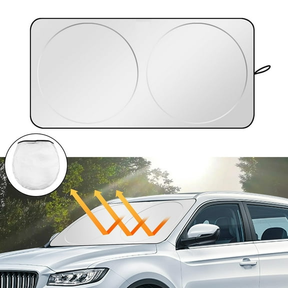 RoamRider Large Car Windshield Sun Shade, Foldable SunShade for Car Windshield Block UV Rays Sun Visor Protector for Truck Van SUV (59" x33" )