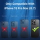thumbnail image 4 of Funda Case MYBAT Airfilled para iPhone 15 PRO MAX - Blanca Transparente, 4 of 7