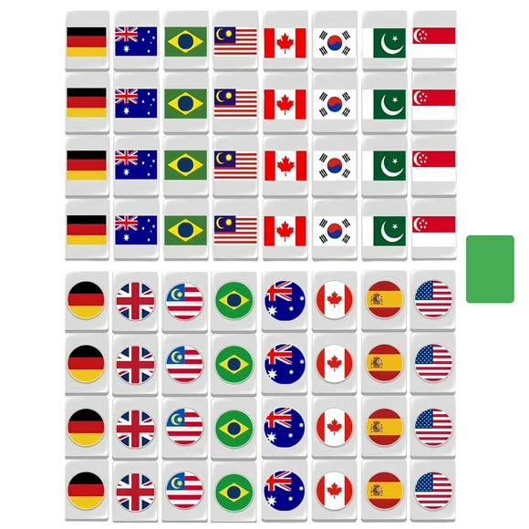 Jeu Mah-Jong Ensemble de Jeu Tuiles de Jeu Motif Drapeau Tuiles Jeux pour Adultes Enfants pour Pique-Nique de Printemps Fête Singes Jeu Lapins Jeu Seal Line Dry Bag 65l Support de Téléphone et Ce Soir Parlons Jeu Wildcats Jeu