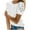 White#1, variant on Fengactive Women's Lace Short Sleeve Blouses Polka Dot Shirts Cute Elegant Dressy Crew Neck Tunic Top