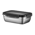 thumbnail image 1 of Fresh Keeping Box Insulated Ice Cream Tub, Stainless Steel Leakproof Lunch Box, Food Storage Box for Fridge Countertop Office 1800ml, 1 of 8