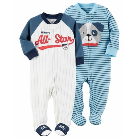 Newborn Baby Boy Sleep 'N Plays, 2-pack