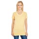 thumbnail image 1 of Camiseta de mujer con cuello en V y manga corta con tinte pigmentado BUTTER L Ropa resistente al hilo 230B, 1 of 1
