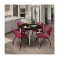 thumbnail image 3 of Regency Kahlo 48 in. Round Breakroom Table- Neo Walnut Top, Chrome Tapered Legs, 3 of 6
