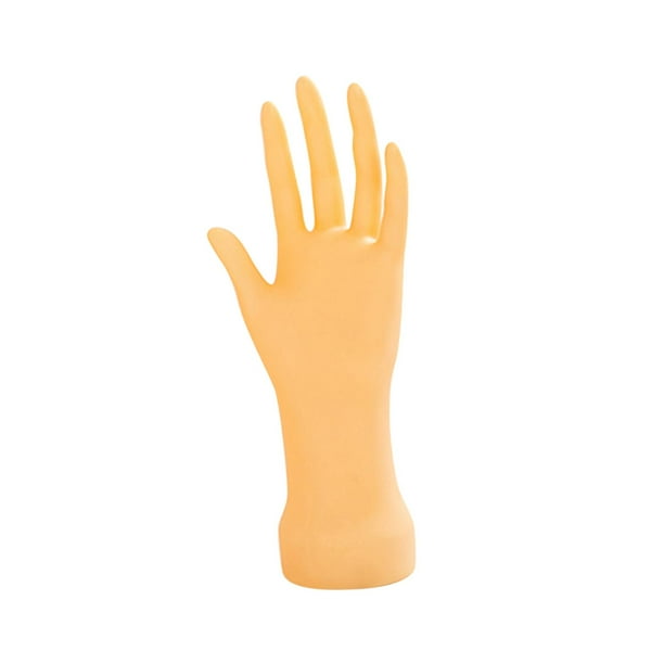 Mano de práctica de uñas para uñas acrílicas, manos de maniquí para práctica de uñas, manos postizas, manos de práctica de manicura, entrenamiento de Color de piel izquierda