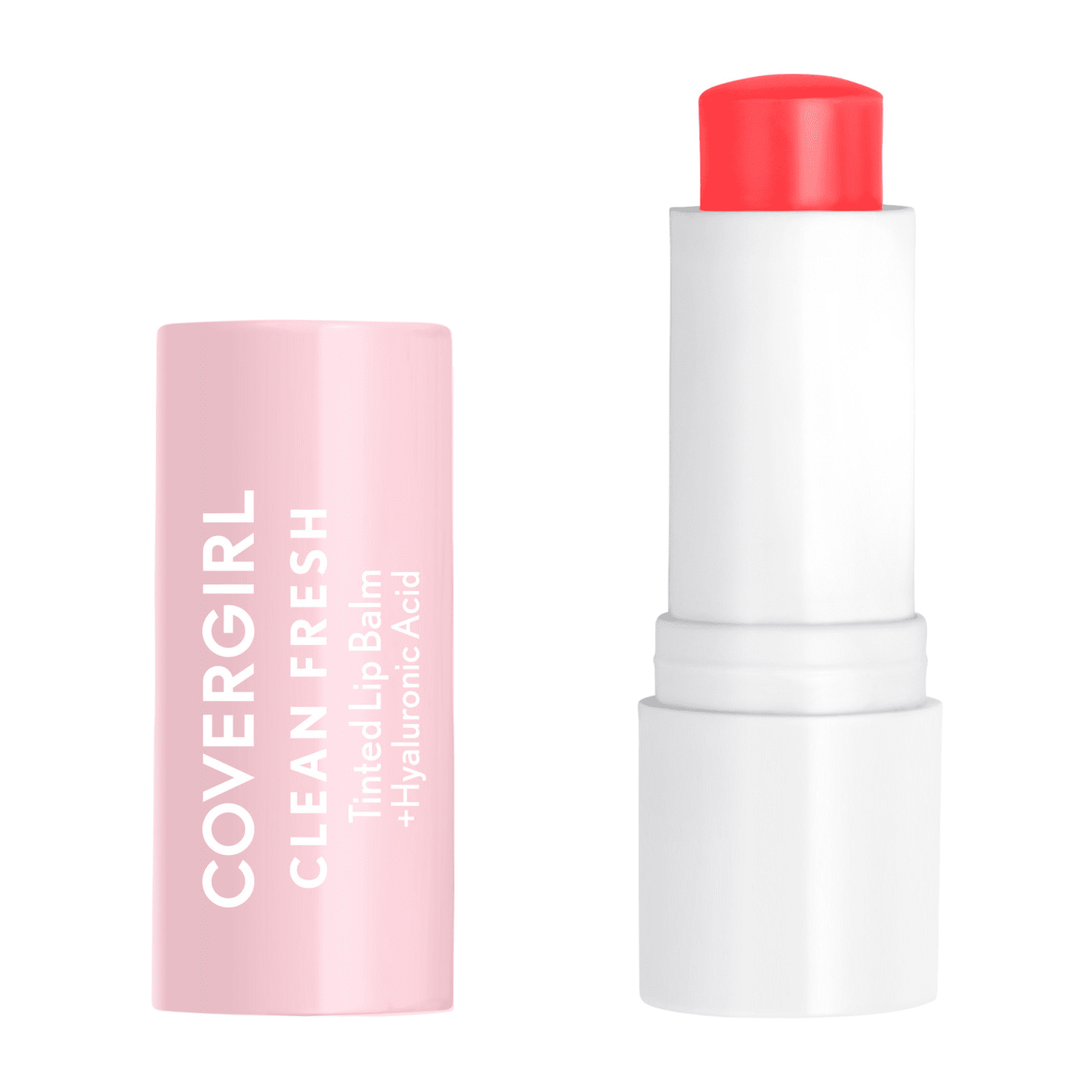 COVERGIRL Clean Fresh Tinted Lip Balm, 300 Life Is Pink, 0.14 oz, Clean Vegan Formula, Cruelty Free Lip Balm