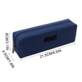 thumbnail image 2 of Canvas Pencil Case, Stationery Storage Box With Slim Profile, for Student and Professional Use, Navy, 2 of 7