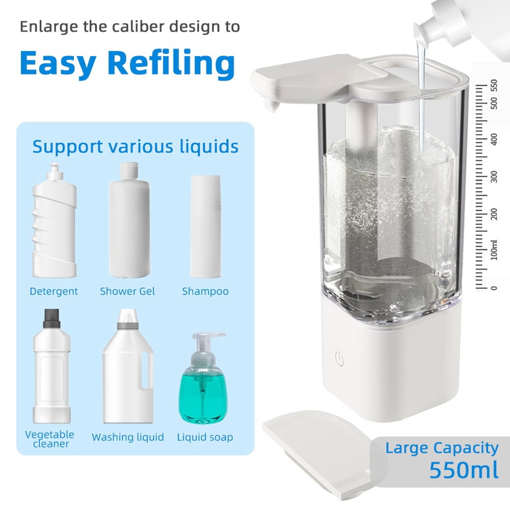 Automatic Liquid Soap Dispenser Touchless Smart Hand Washing Soap Dispenser with USB Charging for Kitchen