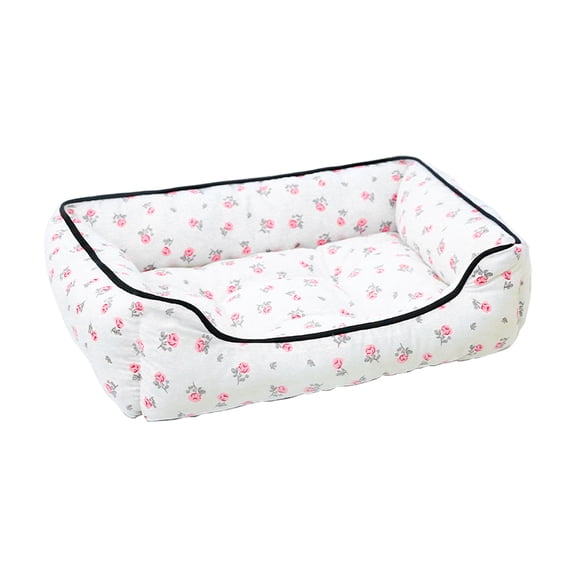 Pink Quilted Soft Plush Dog And Cat Sleeping Bed Mat For All Seasons Orthopedic Support 30X20Inch