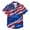 3-Blue, variant on Mens Funny Hawaiian Shirts USA Flag and Starry Galaxy Graphic Button down Short Sleeve Shirt Tropical Holiday Beach Tops Independence Day Casual Wear 7-Blue M