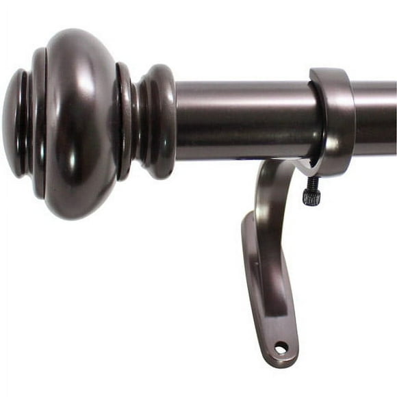 Decopolitan Ensemble de Tringle de Traitement pour Fenêtre Simple 1 Pouce, 18 à 36 Pouces, Bronze