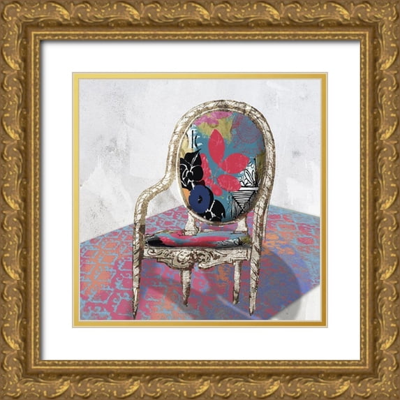 Sommers, Mindy 12x12 Gold Ornate Wood Framed with Double Matting Museum Art Print Titled - Chairfully II
