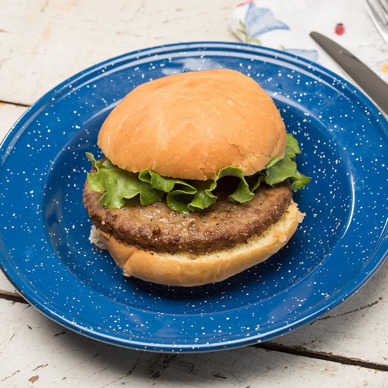 Freeze Dried Hamburger Patties 25 Year Shelf Life 1 Gallon Can 15 Patties