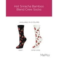 thumbnail image 2 of MeMoi Hot Sriracha Bamboo Blend Crew Socks - Womens - Female, 9-11, Winter White, 2 of 7