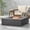 Dark Gray, variant on Harper & Bright Designs Patio MGO Propane Fire Pit, Outdoor Square Concrete Gas-burning Fire Pit with 50000 BTU for Garden Barkyard, 30 inch, Light Gray