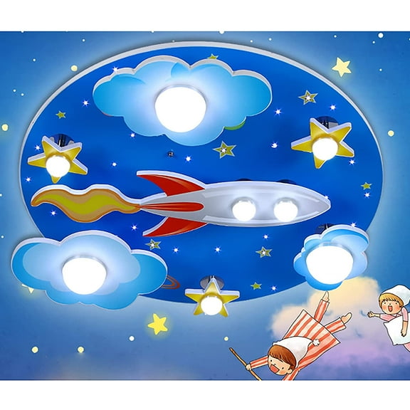 Fetcoi Cartoon Kid LED Ceiling Light Chandelier Children’s Room Light
