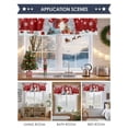 thumbnail image 6 of Kitchen Valances for Window, Christmas Tree Snowman Silver Pine Leaves Light Filtering Rod Pocket Valance Curtain, Snowflakes Red Gradient Short Curtains Window Topper for Bedroom 54x18in, 6 of 7