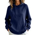thumbnail image 7 of Hoodies for Women Drawstring Pullover Hoodie Long Sleeve Womens Hooded Sweatshirt, 7 of 7