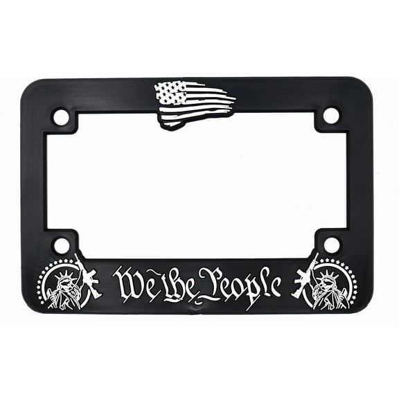 Holder for License Plate License Plate Holder for We The People for America 3D Raised Motorcycle License Plate Frame Mod-L07P-17