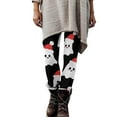 thumbnail image 4 of Roncen Women's Christmas Printed Leggings - Stretchy Elastic Workout Running Pants with Festive Design & Comfort Fit for Casual Wear, 4 of 9