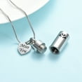 thumbnail image 3 of Cremation Jewelry Paw Print Urn Necklaces for Human Pet Ashes Cylinder Urn Pendant Keepsake Memorial Ash Locket Holder Necklace for Men Women, 3 of 7