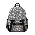 thumbnail image 3 of Gray Daisy Flower Pattern Backpack for School,Cute School Bag,Schoolbag with Adjustable Shoulder Straps & Padded Back,15.25"x11.5"x5.25", 3 of 5