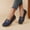 Dark Blue, variant on Tawop Womens Dress Shoes Slip On Casual Comfort Flat Non Slip Shoes Round Toe Buckle Breathable