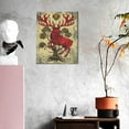 thumbnail image 3 of Sikiie Mythical Red Stag Illustration Print Canvas Decorative Hanging Painting, Anti-shrinkage Hanging Frame, Suitable for Home, Office Wall Decorations, 3 of 6