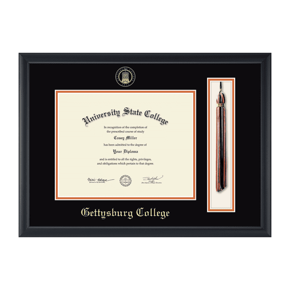 Framerly - Gettysburg Tassel Diploma Frame In Black Moulding