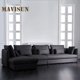 thumbnail image 3 of Modern Leather Corner Living Room Sofas Lazy Nordic Chaise Sets for Living Room Black Love Seat 3 Seat Pine Frame Home Furniture My Lux Decor Round, 3 of 14