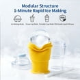 thumbnail image 4 of Vaso portátil plegable de hielo de silicona para hacer bolas de hielo grado alimentario • Máquina de esferas de hielo 2 en 1 y vaso para beber • Vaso portátil de viaje para verano resistente a fugas, 4 of 5