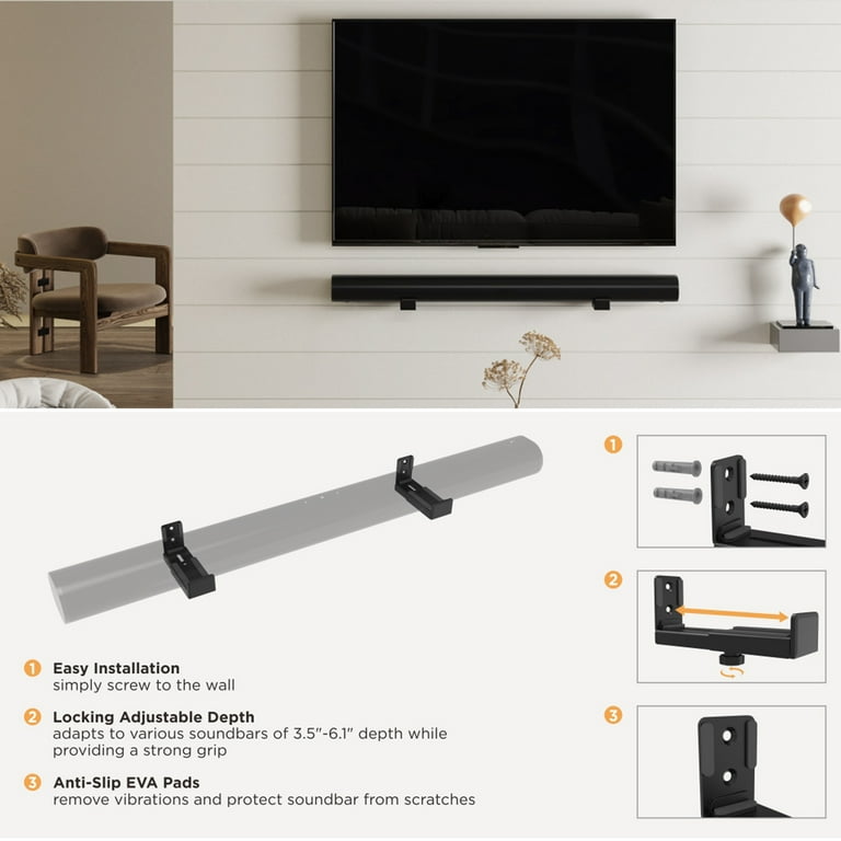 Soundbar tv hotsell mount walmart