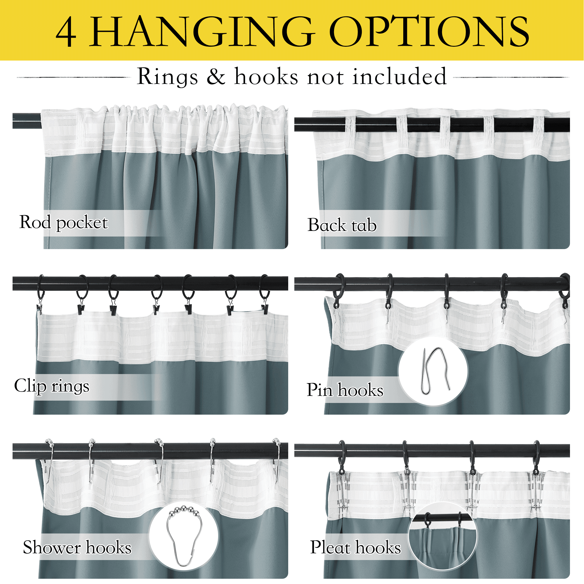 NICETOWN Blackout Curtains 84 inches Long 2 Panels Set, Pinch Pleated Room Darkening Energy Saving Noise Reducing Thermal Insulated Drapes for Bedroom Living Room Nursery, Greyish Blue, 52"x84"