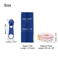 thumbnail image 2 of Uxcell #5 10 Yards Bulk Nylon Coil Zippers por yardas con 20 piezas de deslizadores de cremallera y regla para costura a medida, azul, 2 of 6