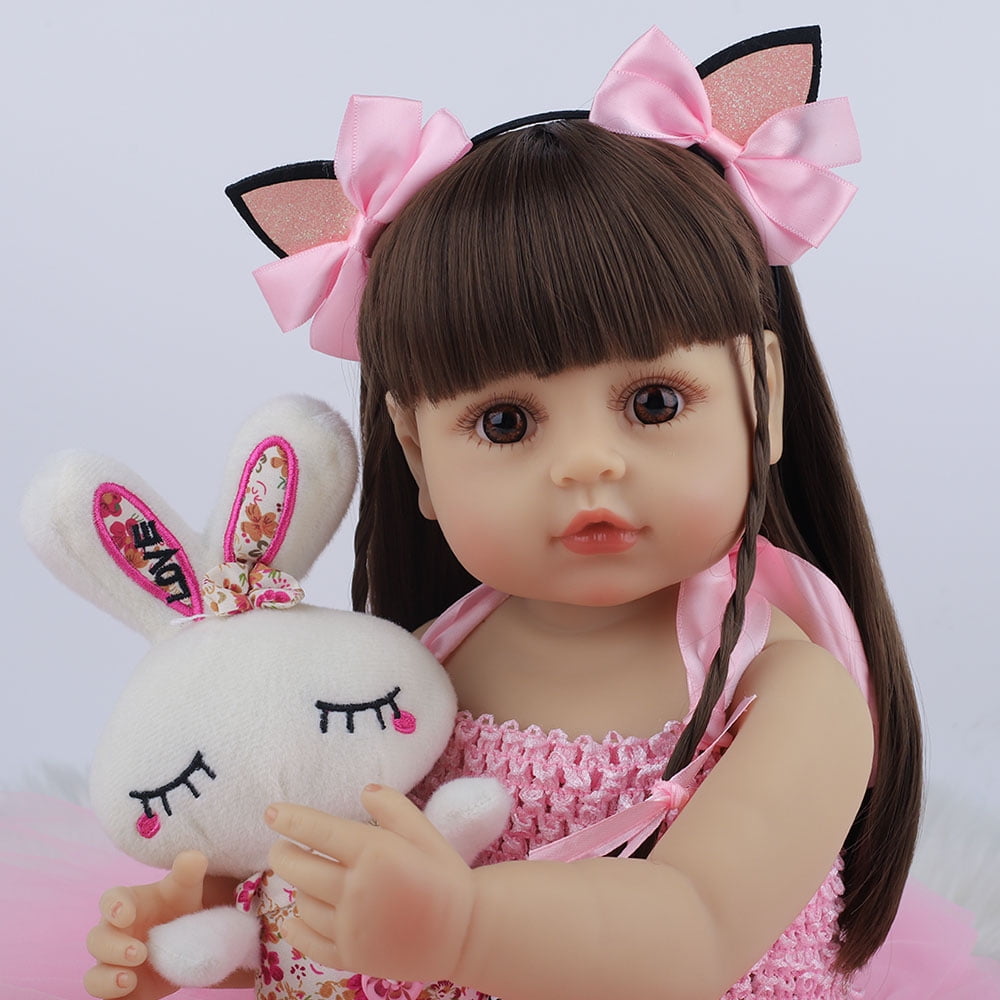 ifanze 22 Reborn Baby Dolls , Newborn Baby Realistic Doll Handmade Lovely  Lifelike Vinyl Baby Doll, Kids Toy Birthday Christmas Gift for Girls ,Pink  