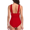 thumbnail image 5 of Ketyyh-chn99 Maillots de Bain une Pièce pour Femmes Robe de Bain pour Femmes Contrôle du Ventre Maillot de Bain une Pièce Contrôle du Ventre Col en V Maillots de Bain Rouge,m, 5 of 5