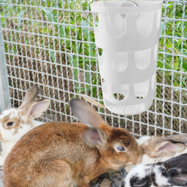 Alimentador de heno para conejos Yinane blanco
