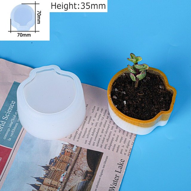 Moldes de silicona para maceta de hormigón, moldes de cemento, molde para maceta de plantas suculentas, moldes para macetas de hormigón, yeso de aromaterapia Diy Tan Jianjun unisex