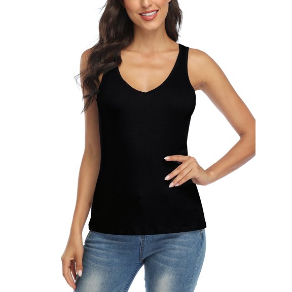 Beautyin Camisole for Women Slim-Fit V-Neck Soft Undershirt
