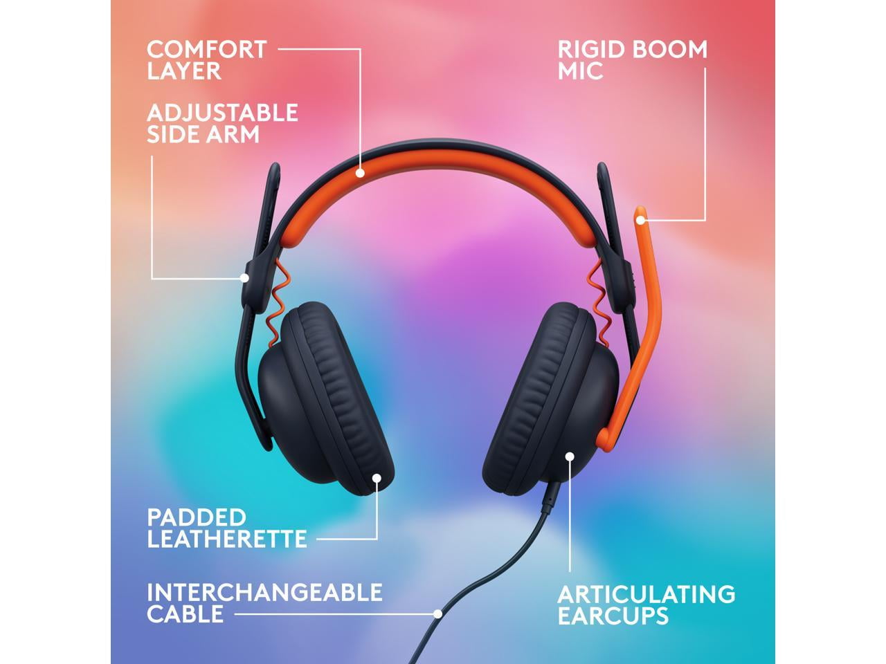 Logitech Zone Learn Over-Ear Wired Headsets for Learners 981-001383