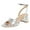 Silver, variant on FSJ Women Graceful Square Open Toe Adjustable Ankle Strap Sandals Chunky Low Heels Pumps Sexy Party Summer Dress Pumps Shoes Size 8 Gold
