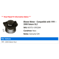 thumbnail image 2 of Blower Motor - Compatible with 1991 - 2000 Saturn SL2 1992 1993 1994 1995 1996 1997 1998 1999, 2 of 2