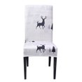 thumbnail image 3 of Sywqhk Funda extraíble para silla con estampado navideño, funda elástica para asiento de banquete (cervatillo) Sywqhk Para estrenar, 3 of 8
