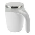 thumbnail image 3 of Taza de café con agitación magnética automática, taza mezcladora eléctrica con batería y revestimiento de acero inoxidable, color blanco, 3 of 10