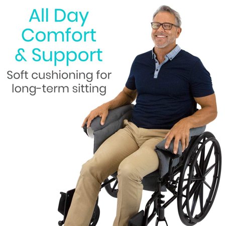 Vive Wheelchair Seat Cushion - Comfortable Back Pressure, Pain Relief - for Desk, Office, Car, Gaming Chair