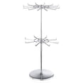 thumbnail image 2 of Polmart 2-Tier Spinning Display Stand ?Heavy Duty Adjustable Countertop Stand for Retail, Jewelry, Cosmetics, Crafts ?Sturdy Metal Base 360° Rotating Tiers with Height Adjustable (Silvery), 2 of 4