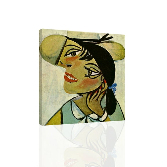 Portrait Of Woman In D`Hermine Pass 1923 Picasso - Canvas OR Print Wall Art